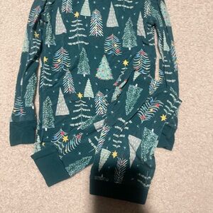 Little Sleepies Green Twinkling Tree Print Pajama Set